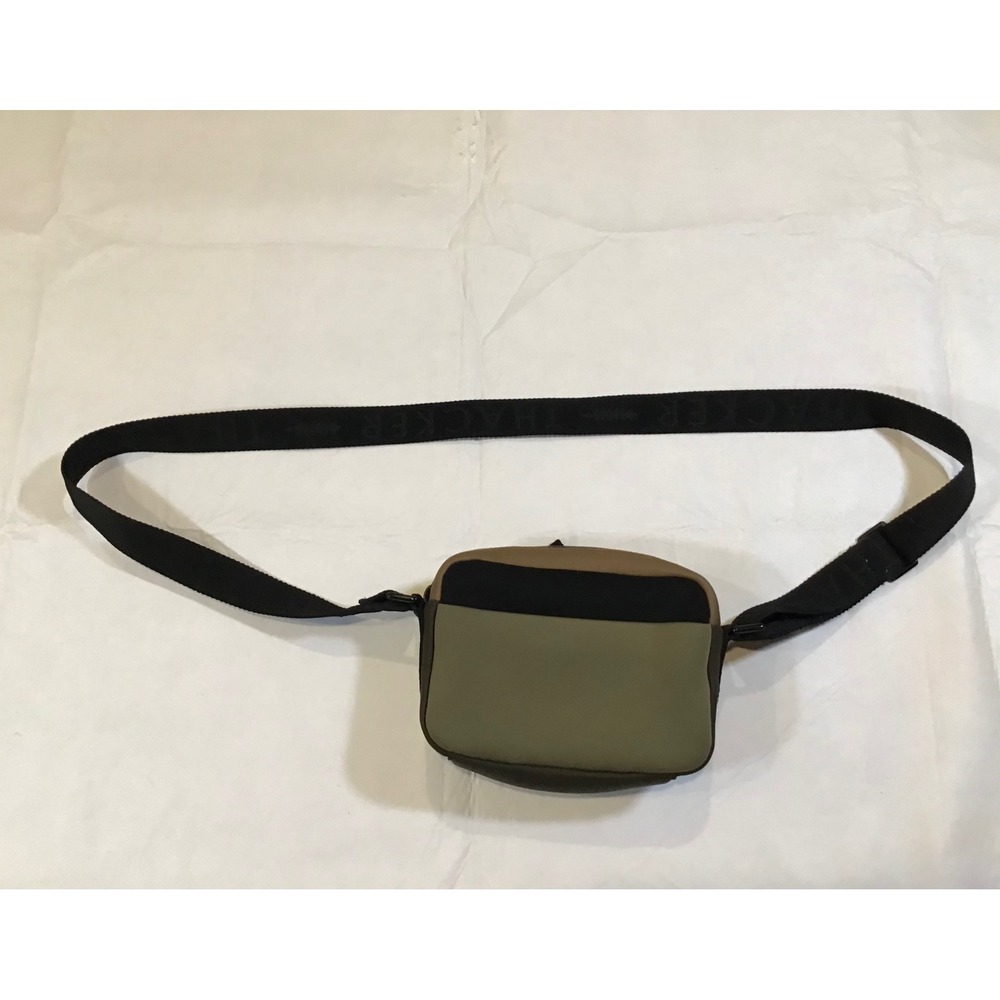 Thacker Neoprene Crossbody Bag Olive Green Tan Black Utility Messenger Strap - Picture 2 of 5